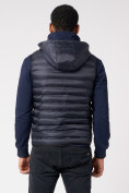 Купить Куртка 2 в 1 мужская толстовка и жилетка темно-синего цвета 70131TS, фото 8