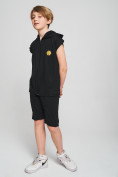 Купить Спортивный костюм летний для мальчика черного цвета 701Ch, фото 2