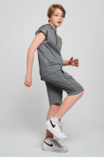 Купить Спортивный костюм летний для мальчика светло-серого цвета 701SS, фото 3