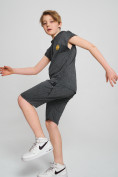 Купить Спортивный костюм летний для мальчика серого цвета 701Sr, фото 3