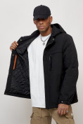 Купить Куртка молодежная мужская весенняя с капюшоном черного цвета 702Ch, фото 15