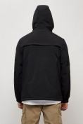 Купить Куртка молодежная мужская весенняя с капюшоном черного цвета 702Ch, фото 4