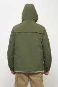 Купить Куртка молодежная мужская весенняя с капюшоном цвета хаки 702Kh, фото 12