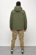 Купить Куртка молодежная мужская весенняя с капюшоном цвета хаки 702Kh, фото 4