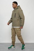 Купить Куртка молодежная мужская весенняя с капюшоном светло-зеленого цвета 702ZS, фото 11