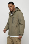 Купить Куртка молодежная мужская весенняя с капюшоном светло-зеленого цвета 702ZS, фото 2