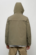 Купить Куртка молодежная мужская весенняя с капюшоном светло-зеленого цвета 702ZS, фото 8