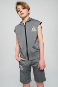 Купить Спортивный костюм летний для мальчика светло-серого цвета 703SS, фото 7