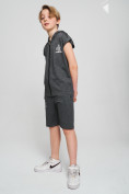 Купить Спортивный костюм летний для мальчика серого цвета 703Sr, фото 3