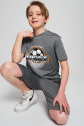 Купить Спортивный костюм летний для мальчика светло-серого цвета 704SS, фото 2