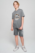 Купить Спортивный костюм летний для мальчика светло-серого цвета 704SS, фото 3