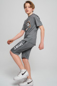 Купить Спортивный костюм летний для мальчика светло-серого цвета 704SS, фото 4