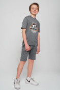 Купить Спортивный костюм летний для мальчика светло-серого цвета 704SS, фото 6