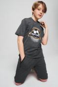 Купить Спортивный костюм летний для мальчика серого цвета 704Sr, фото 5