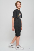 Купить Спортивный костюм летний для мальчика темно-серого цвета 704TC, фото 2