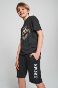 Купить Спортивный костюм летний для мальчика темно-серого цвета 704TC, фото 7