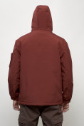 Купить Куртка спортивная мужская весенняя с капюшоном бордового цвета 705Bo, фото 10