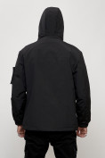 Купить Куртка спортивная мужская весенняя с капюшоном черного цвета 705Ch, фото 10