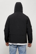 Купить Куртка молодежная мужская весенняя с капюшоном черного цвета 708Ch, фото 4