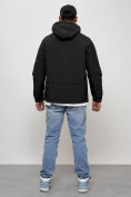 Купить Куртка молодежная мужская весенняя с капюшоном черного цвета 708Ch, фото 8