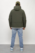 Купить Куртка молодежная мужская весенняя с капюшоном цвета хаки 708Kh, фото 15