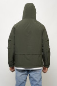 Купить Куртка молодежная мужская весенняя с капюшоном цвета хаки 708Kh, фото 6