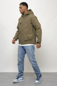 Купить Куртка молодежная мужская весенняя с капюшоном темно-бежевого цвета 708TB, фото 2
