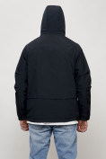 Купить Куртка молодежная мужская весенняя с капюшоном темно-синего цвета 708TS, фото 15