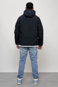Купить Куртка молодежная мужская весенняя с капюшоном темно-синего цвета 708TS, фото 4
