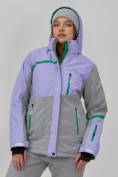 Купить Горнолыжная куртка женская зимняя сиреневого цвета 7092Sn, фото 2