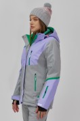 Купить Горнолыжная куртка женская зимняя сиреневого цвета 7092Sn, фото 3