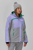 Купить Горнолыжная куртка женская зимняя сиреневого цвета 7092Sn, фото 4