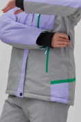 Купить Горнолыжная куртка женская зимняя сиреневого цвета 7092Sn, фото 5