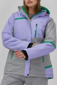Купить Горнолыжная куртка женская зимняя сиреневого цвета 7092Sn, фото 6