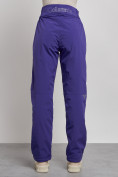 Купить Брюки утепленные спортивные с высокой посадкой женские зимние фиолетового цвета 7141F, фото 4
