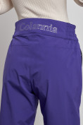 Купить Брюки утепленные спортивные с высокой посадкой женские зимние фиолетового цвета 7141F, фото 6