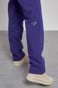 Купить Брюки утепленные спортивные с высокой посадкой женские зимние фиолетового цвета 7141F, фото 7