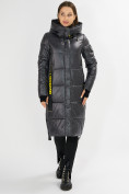 Купить Куртка зимняя темно-серого цвета 72101TC