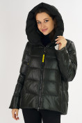 Купить Куртка зимняя big size болотного цвета 72117Bt, фото 11