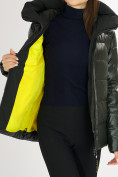Купить Куртка зимняя big size болотного цвета 72117Bt, фото 16