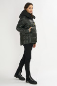 Купить Куртка зимняя big size болотного цвета 72117Bt, фото 3