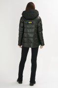 Купить Куртка зимняя big size болотного цвета 72117Bt, фото 4