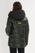 Купить Куртка зимняя big size болотного цвета 72117Bt, фото 5