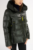 Купить Куртка зимняя big size болотного цвета 72117Bt, фото 9