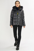Купить Куртка зимняя big size темно-серого цвета 72117TC