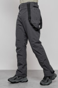 Купить Полукомбинезон утепленный мужской зимний горнолыжный темно-серого цвета 7217TC, фото 7