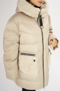 Купить Куртка зимняя big size бежевого цвета 72180B, фото 11