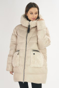 Купить Куртка зимняя big size бежевого цвета 72180B, фото 8