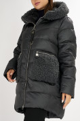 Купить Куртка зимняя big size болотного цвета 72180Bt, фото 10