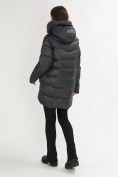 Купить Куртка зимняя big size болотного цвета 72180Bt, фото 4